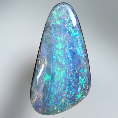 SOLID BOULDER OPAL Sparkling fresh greens and blue, colour always